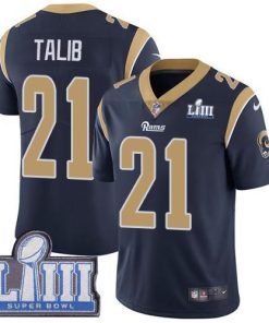 Nike Los Angeles Rams #21 Aqib Talib Navy Blue Team Color Super Bowl LIII Bound Stitched NFL Vapor Untouchable Limited Jersey
