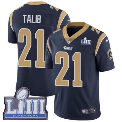 Nike Los Angeles Rams #21 Aqib Talib Navy Blue Team Color Super Bowl LIII Bound Stitched NFL Vapor Untouchable Limited Jersey