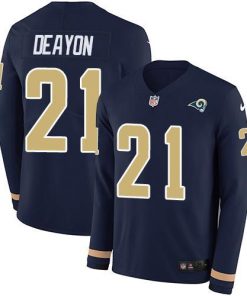 Nike Los Angeles Rams #21 Donte Deayon Navy Blue Team Color Stitched NFL Limited Therma Long Sleeve Jersey