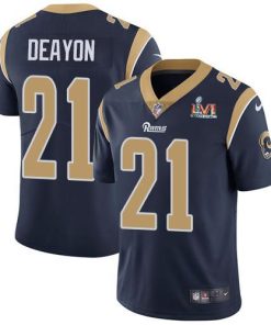Nike Los Angeles Rams #21 Donte Deayon Navy Blue Team Color Super Bowl LVI Patch Stitched NFL Vapor Untouchable Limited Jersey