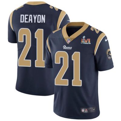 Nike Los Angeles Rams #21 Donte Deayon Navy Blue Team Color Super Bowl LVI Patch Stitched NFL Vapor Untouchable Limited Jersey