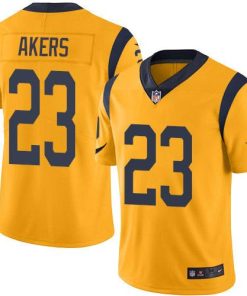Nike Los Angeles Rams #23 Cam Akers Gold Stitched NFL Limited Rush Jersey