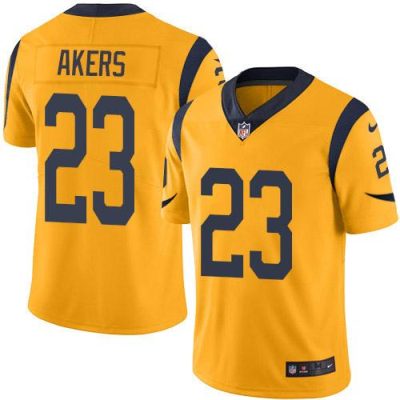 Nike Los Angeles Rams #23 Cam Akers Gold Stitched NFL Limited Rush Jersey