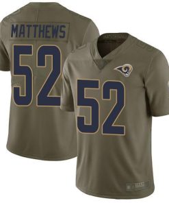 Nike Los Angeles Rams #52 Clay Matthews Olive Stitched NFL Limited 2017 Salute To Service Jersey