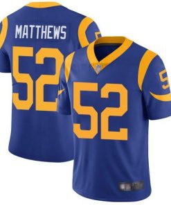 Nike Los Angeles Rams #52 Clay Matthews Royal Blue Alternate Stitched NFL Vapor Untouchable Limited Jersey