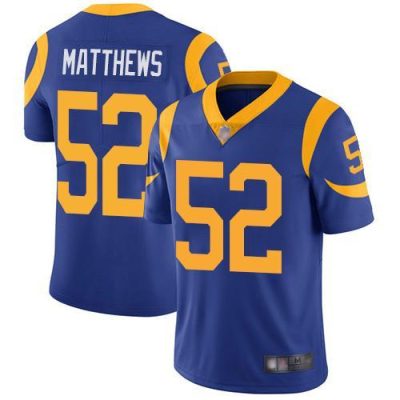 Nike Los Angeles Rams #52 Clay Matthews Royal Blue Alternate Stitched NFL Vapor Untouchable Limited Jersey