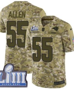 Nike Los Angeles Rams #55 Brian Allen Camo Super Bowl LIII Bound Stitched NFL Limited 2018 Salute To Service Jersey