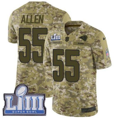 Nike Los Angeles Rams #55 Brian Allen Camo Super Bowl LIII Bound Stitched NFL Limited 2018 Salute To Service Jersey
