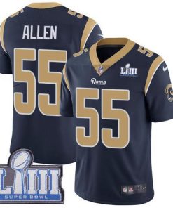 Nike Los Angeles Rams #55 Brian Allen Navy Blue Team Color Super Bowl LIII Bound Stitched NFL Vapor Untouchable Limited Jersey