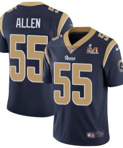 Nike Los Angeles Rams #55 Brian Allen Navy Blue Team Color Super Bowl LVI Patch Stitched NFL Vapor Untouchable Limited Jersey