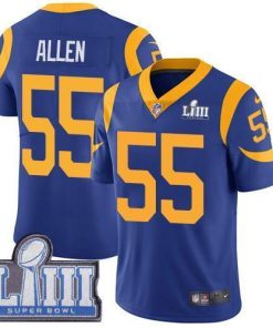 Nike Los Angeles Rams #55 Brian Allen Royal Blue Alternate Super Bowl LIII Bound Stitched NFL Vapor Untouchable Limited Jersey