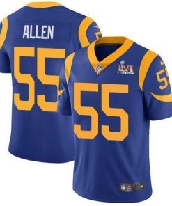 Nike Los Angeles Rams #55 Brian Allen Royal Blue Alternate Super Bowl LVI Patch Stitched NFL Vapor Untouchable Limited Jersey