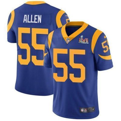 Nike Los Angeles Rams #55 Brian Allen Royal Blue Alternate Super Bowl LVI Patch Stitched NFL Vapor Untouchable Limited Jersey