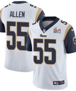 Nike Los Angeles Rams #55 Brian Allen White Super Bowl LVI Patch Stitched NFL Vapor Untouchable Limited Jersey