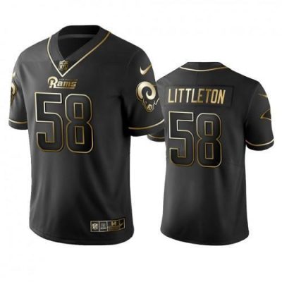 Nike Los Angeles Rams #58 Cory Littleton Black Golden Limited Edition Stitched NFL Jersey