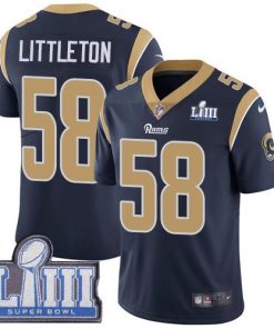 Nike Los Angeles Rams #58 Cory Littleton Navy Blue Team Color Super Bowl LIII Bound Stitched NFL Vapor Untouchable Limited Jersey