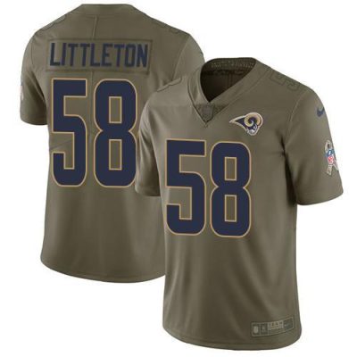 Nike Los Angeles Rams #58 Cory Littleton Olive Stitched NFL Limited 2017 Salute To Service Jersey