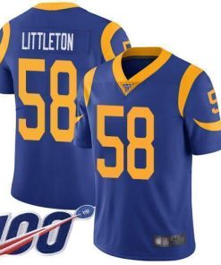 Nike Los Angeles Rams #58 Cory Littleton Royal Blue Alternate Stitched NFL 100th Season Vapor Limited Jersey