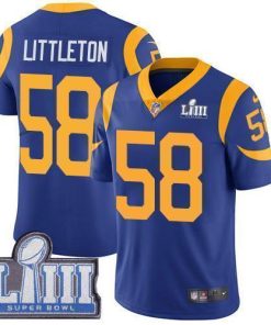 Nike Los Angeles Rams #58 Cory Littleton Royal Blue Alternate Super Bowl LIII Bound Stitched NFL Vapor Untouchable Limited Jersey