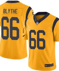 Nike Los Angeles Rams #66 Austin Blythe Gold Stitched NFL Limited Rush Jersey