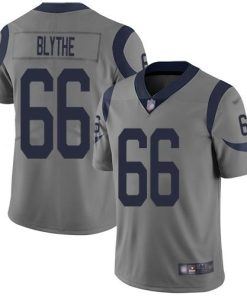 Nike Los Angeles Rams #66 Austin Blythe Gray Stitched NFL Limited Inverted Legend Jersey