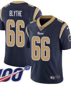 Nike Los Angeles Rams #66 Austin Blythe Navy Blue Team Color Stitched NFL 100th Season Vapor Untouchable Limited Jersey