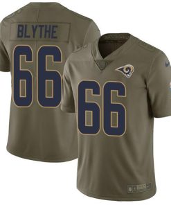 Nike Los Angeles Rams #66 Austin Blythe Olive Stitched NFL Limited 2017 Salute To Service Jersey