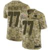 Nike Los Angeles Rams #77 Andrew Whitworth Camo Super Bowl LVI Patch Stitched NFL Limited 2018 Salute To Service Jersey