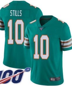 Nike Miami Dolphins #10 Kenny Stills Aqua Green Alternate Stitched NFL 100th Season Vapor Limited Jersey