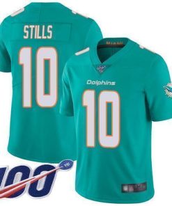 Nike Miami Dolphins #10 Kenny Stills Aqua Green Team Color Stitched NFL 100th Season Vapor Limited Jersey