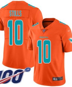 Nike Miami Dolphins #10 Kenny Stills Orange Stitched NFL Limited Inverted Legend 100th Season Jersey