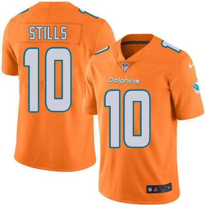 Nike Miami Dolphins #10 Kenny Stills Orange Stitched NFL Limited Rush Jersey
