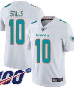 Nike Miami Dolphins #10 Kenny Stills White Stitched NFL 100th Season Vapor Limited Jersey