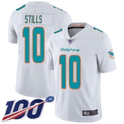 Nike Miami Dolphins #10 Kenny Stills White Stitched NFL 100th Season Vapor Limited Jersey