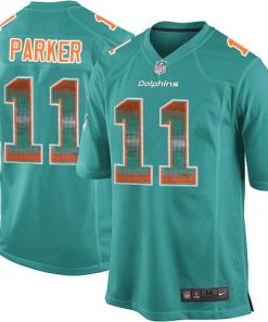 Nike Miami Dolphins #11 DeVante Parker Aqua Green Team Color Stitched NFL Limited Strobe Jersey