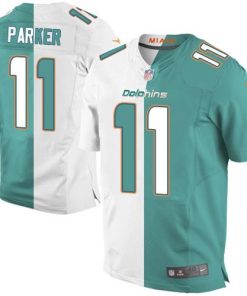 Nike Miami Dolphins #11 DeVante Parker Aqua Green/White Stitched NFL Elite Split Jersey