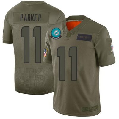 Nike Miami Dolphins #11 DeVante Parker Camo Stitched NFL Limited 2019 Salute To Service Jersey