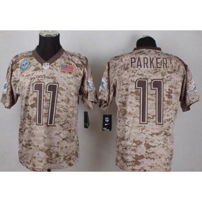 Nike Miami Dolphins #11 DeVante Parker Camo Stitched NFL New Elite USMC Jersey