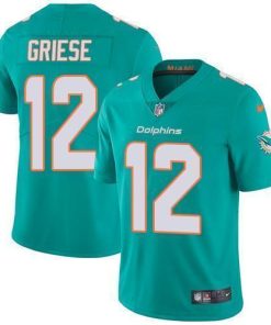 Nike Miami Dolphins #12 Bob Griese Aqua Green Team Color Stitched NFL Vapor Untouchable Limited Jersey