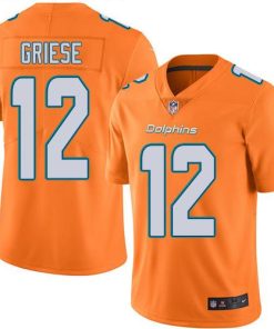 Nike Miami Dolphins #12 Bob Griese Orange Stitched NFL Limited Rush Jersey