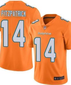Nike Miami Dolphins #14 Ryan Fitzpatrick Orange Stitched NFL Limited Rush Jersey