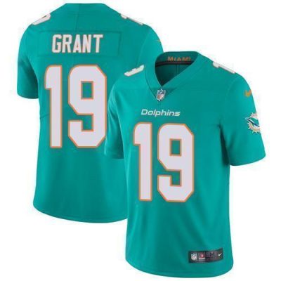 Nike Miami Dolphins #19 Jakeem Grant Aqua Green Team Color Stitched NFL Vapor Untouchable Limited Jersey