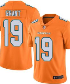 Nike Miami Dolphins #19 Jakeem Grant Orange Stitched NFL Limited Rush Jersey