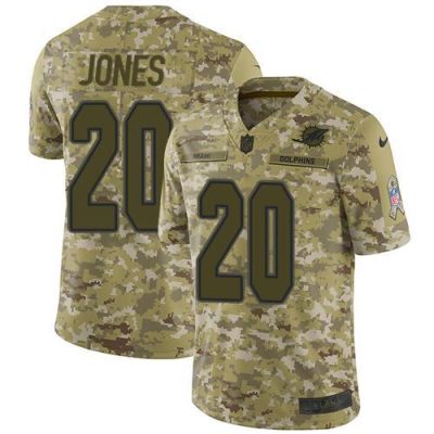Nike Miami Dolphins #20 Reshad Jones Camo Stitched NFL Limited 2018 Salute To Service Jersey