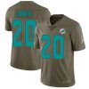 Nike Miami Dolphins #20 Reshad Jones Olive Stitched NFL Limited 2017 Salute to Service Jersey