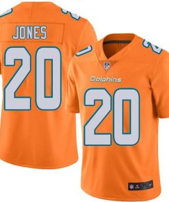 Nike Miami Dolphins #20 Reshad Jones Orange Stitched NFL Limited Rush Jersey