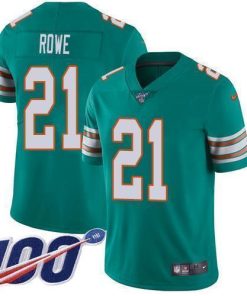 Nike Miami Dolphins #21 Eric Rowe Aqua Green Alternate Stitched NFL 100th Season Vapor Untouchable Limited Jersey