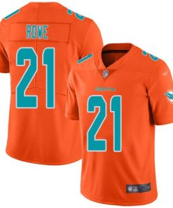 Nike Miami Dolphins #21 Eric Rowe Orange Stitched NFL Limited Inverted Legend Jersey