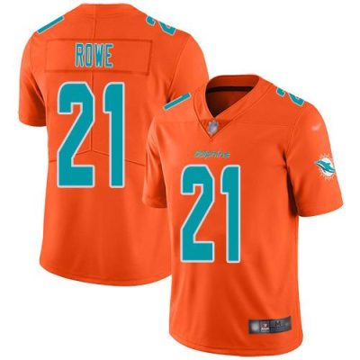 Nike Miami Dolphins #21 Eric Rowe Orange Stitched NFL Limited Inverted Legend Jersey