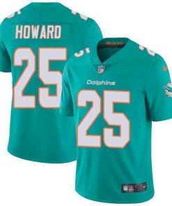 Nike Miami Dolphins #25 Xavien Howard Aqua Green Team Color Stitched NFL Vapor Untouchable Limited Jersey